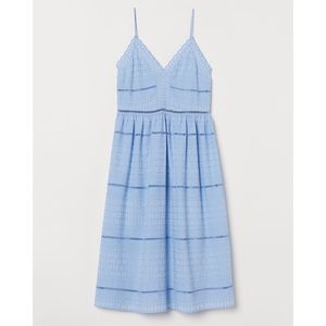 H&M Light Blue Embroidered Dress